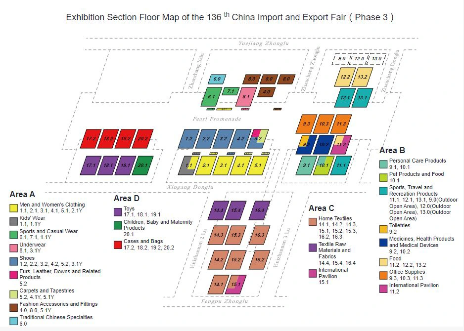 نقشه فاز 3 نمایشگاه canton fair